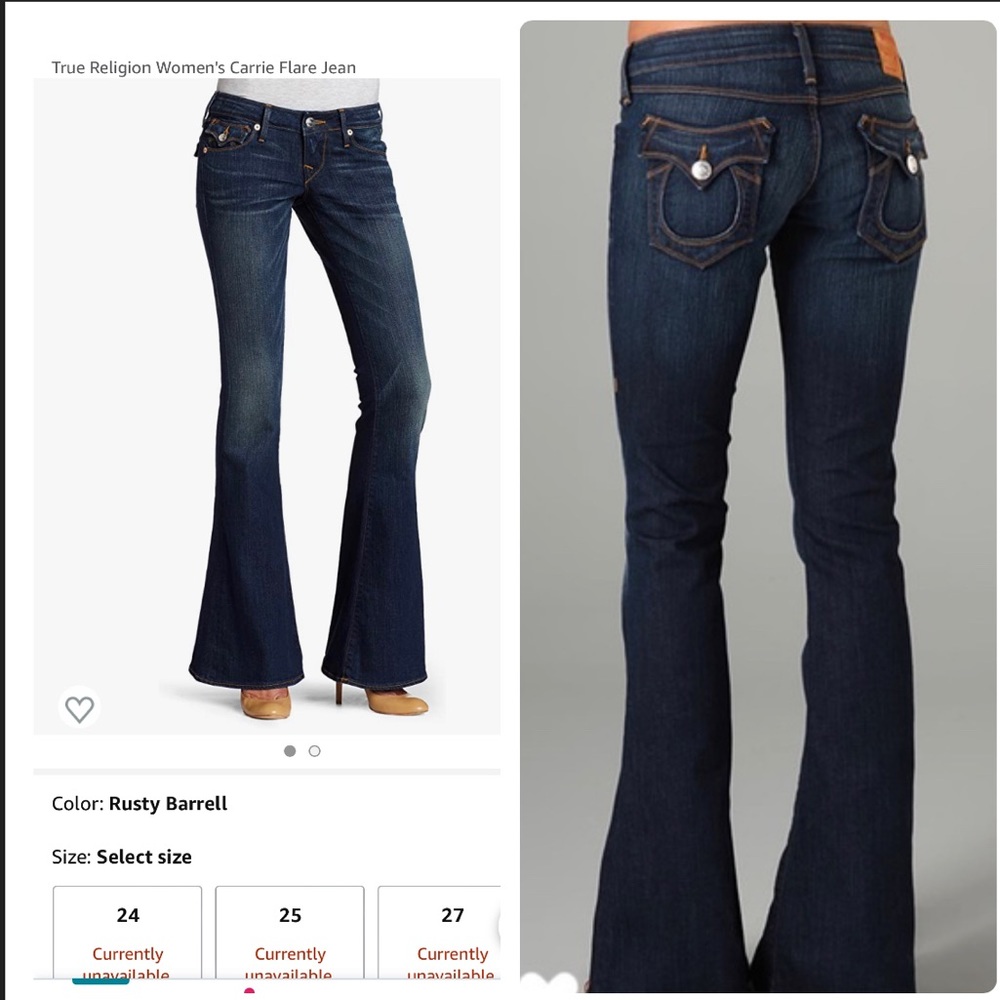 True Religion carrie flare jeans 24